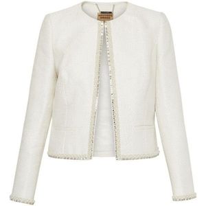 Ted Baker Yulisa Embellished cropped boucle jacket Size 4